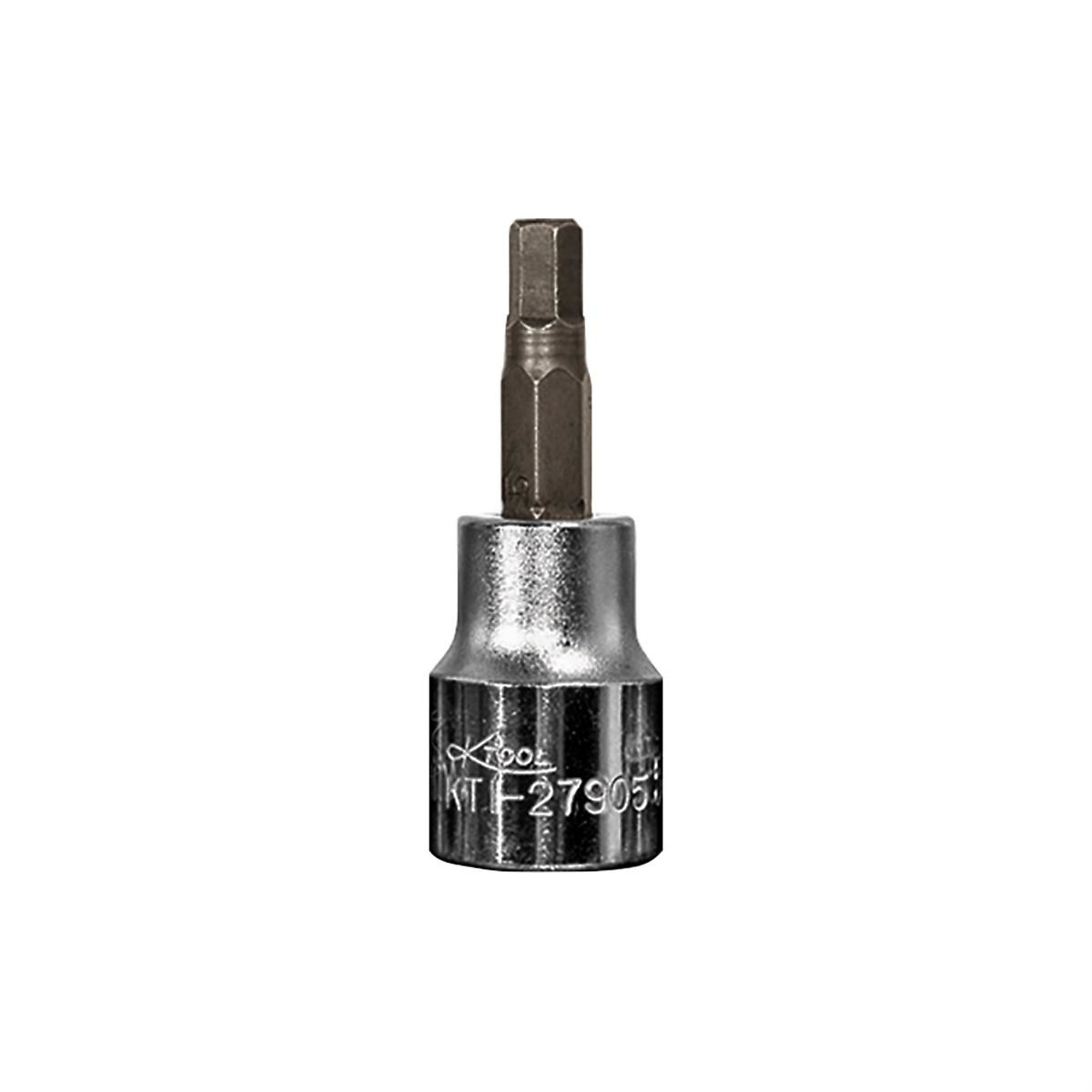 K Tool International Hex Bit Socket — 5mm, 3/8in. Drive, Chrome Vanadium Steel, Model# KTI27905
